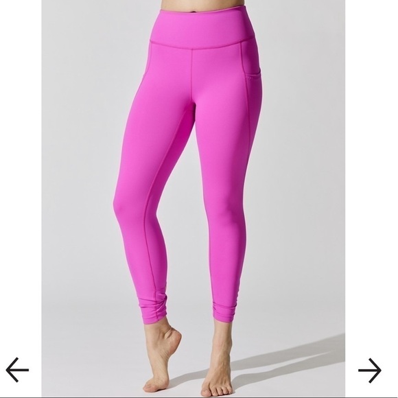 CLEARANCE FREE PEOPLE FP MOVEMENT PINK WAVE RIDER 7/8 LEGGINGS NWT - Picture 4 of 11